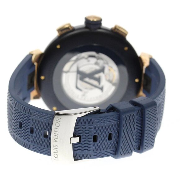 LOUIS VUITTON Tambour Damier Cobalt QA090 Chronograph Automatic Men's_823275 - Picture 2 of 7